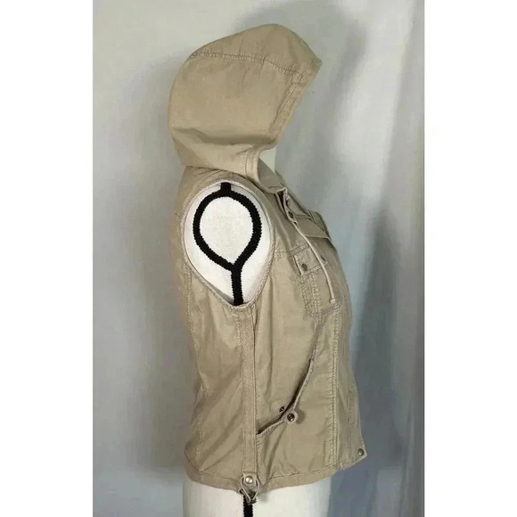 Vtg 90s Hoodie VEST Corduroy Y2K Skater GorpCore Sz S Sleeveless Zip Up UNIONBAY - Picture 4 of 15